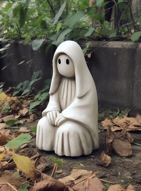 跨境新品万圣节白幽灵摆件雕塑户外雕像鬼花园庭院装庭院装饰摆件