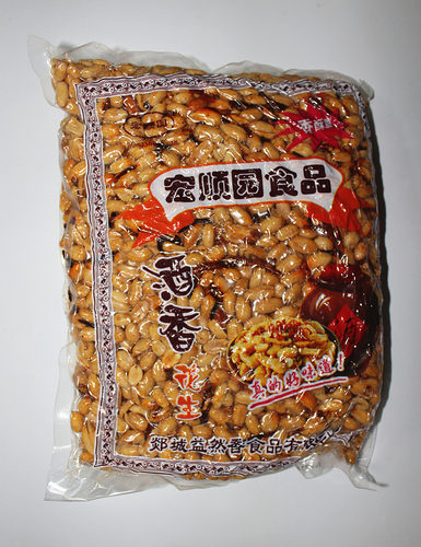 山东宏顺园大袋装酒香花生香辣口味花生零食脱皮花生下酒菜 - 图1