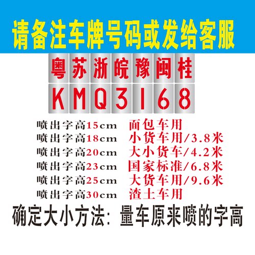 货车车牌放大号喷漆模板镂空模具定制车牌数字0-9字母A-Z喷字板 - 图1