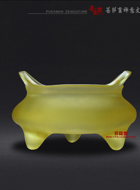 古法琉璃摆件佛堂宣德炉