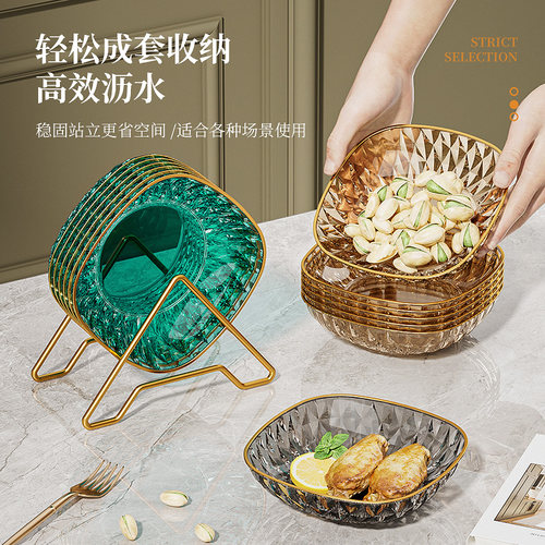 酒吧ktv小吃碟商用亚克力塑料方形碟零食瓜子点心干果盘子水果碟 - 图1