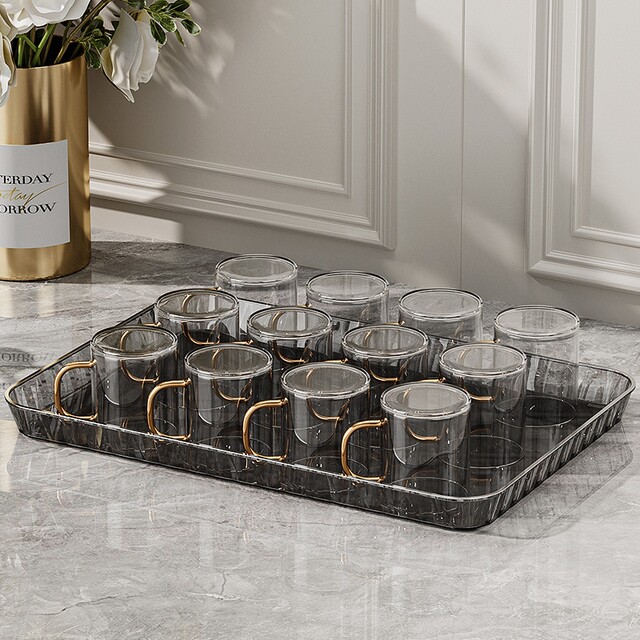 High-end storage rectangular tray with high appearance ins style