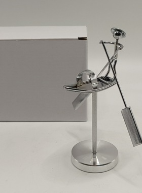 渔夫不倒翁平衡小铁人创意摆件