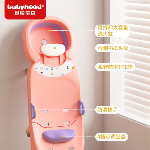 儿童洗头躺椅可折叠宝宝洗头椅加大婴幼儿家用小孩洗发床神器卡通 - 图0