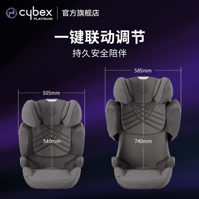 Cybex安全座椅铂金线Solution T i-Fix Plus大童3-12岁专座ADAC - 图1