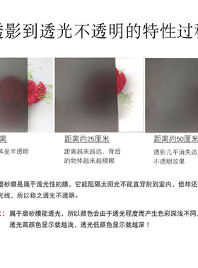 灰色磨砂玻璃贴纸透光不透明防走光隐私隔断办公室窗户浴室防窥膜