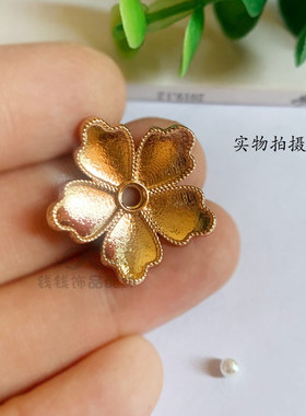 点翠烧蓝海棠花朵汉服配饰大小号