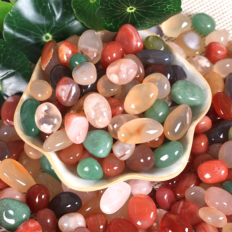 南京雨花石鱼缸造景石小石头水族五彩石水培花盆天然鹅卵石水草缸 - 图1