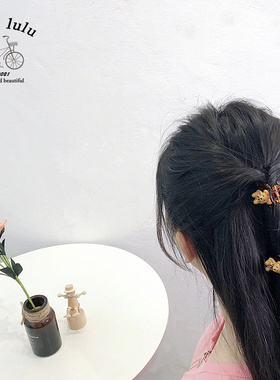 ins少女心透明小熊可爱刘海夹