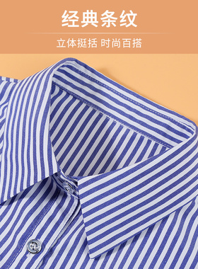 假领百搭假领职业蓝色条纹打底假