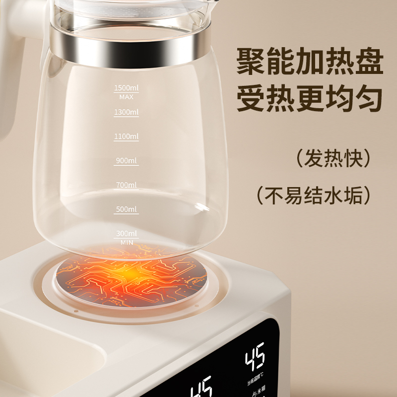 奶瓶消毒器烘干二合一全玻璃恒温水壶婴儿专用冲泡奶解冻暖奶神器