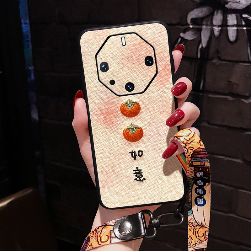适用华为非凡大师mate80RS手机壳女款mate70RS防摔软壳5G曲屏中国风刺绣mate60RS保时捷版保护套新款国潮时尚