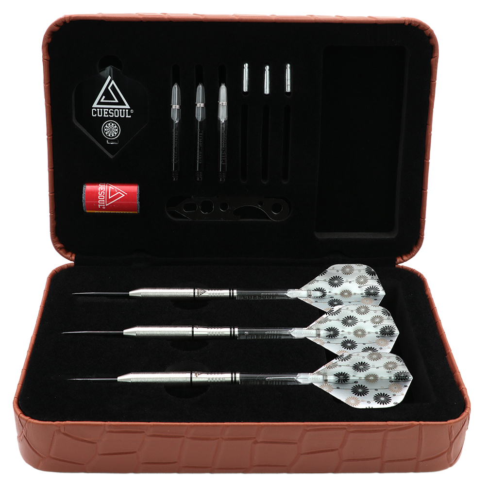 CUESOUL/Q獸钨钢飞镖3支装23克赛级专业俱乐成人麻镖靶硬镖针套装 - 图3