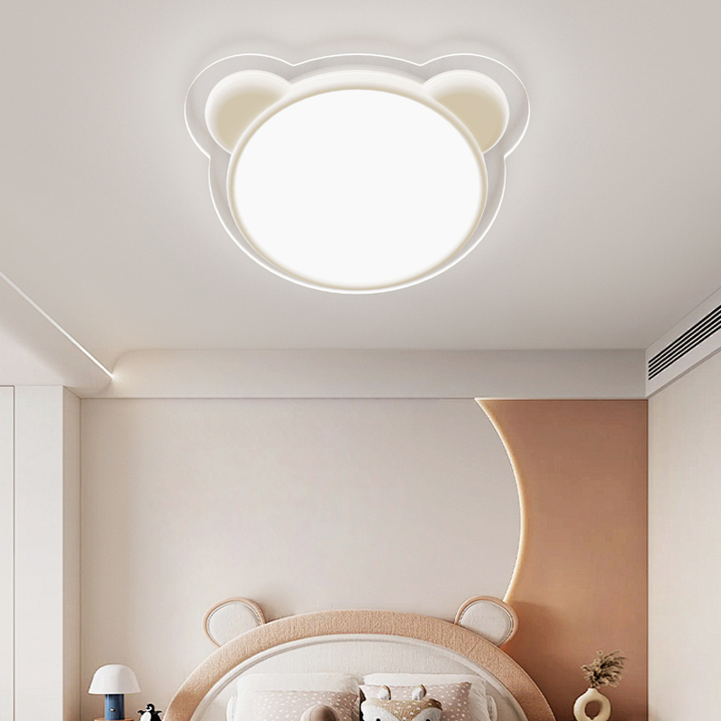 红品爱家小熊卧室吸顶灯奶油风现代简约2024新款护眼儿童房间灯具 - 图2