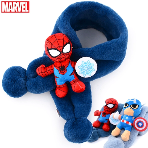 Дисней, детский демисезонный шарф, ветрозащитный бархатный милый удерживающий тепло шарф-платок для мальчиков, увеличенная толщина