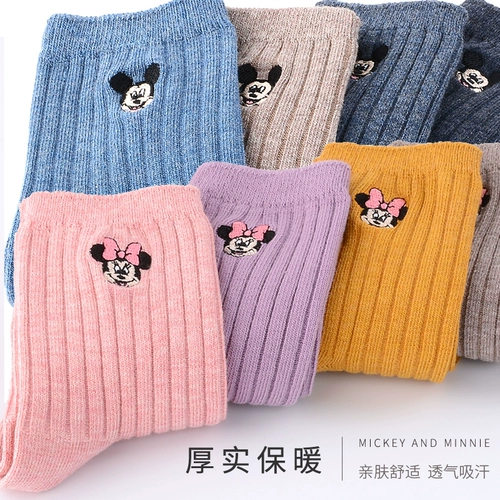 Дисней, детские демисезонные трикотажные носки для мальчиков для раннего возраста для школьников, средней длины