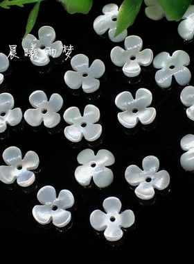 古风天然贝壳发簪手工配饰四瓣花