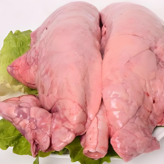 Fresh frozen pork lungs fresh black pork