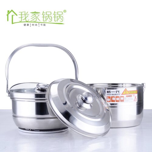 8L不锈钢免火再煮锅熄火焖烧锅节能保温锅汤锅蒸锅加厚电磁炉家用 - 图2