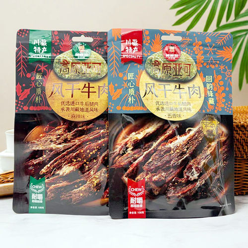 棒棒娃高原亚可超干风干手撕牛肉四川藏南手工风味牛肉干休闲零食 - 图0