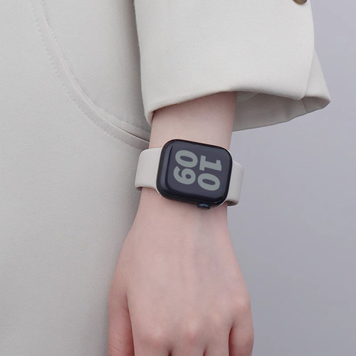 适用applewatch10表带液态硅胶运动苹果手表带iwatch11创意可爱男女49潮7代ultra通用ultra2高级配件42夏天 - 图2