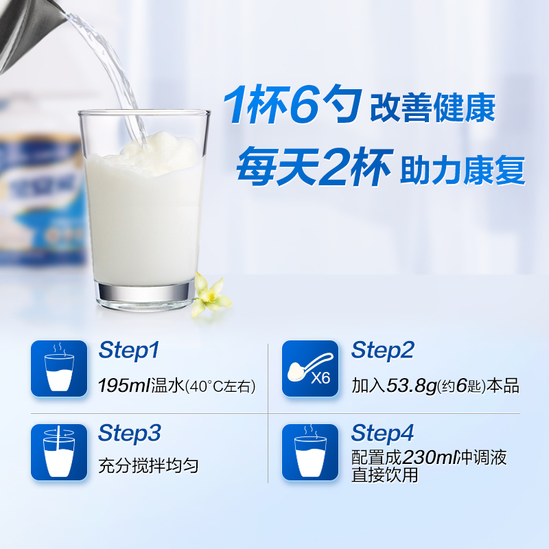 雅培特医营养品旗舰店【】雅培全安素全营养配方奶粉蛋白质粉香草400g*23