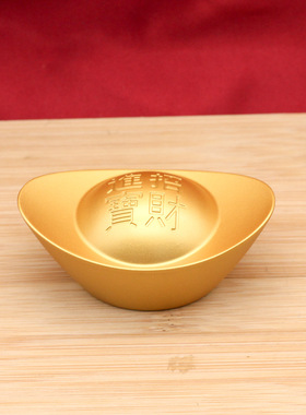 黄铜实心沙金元宝摆件聚宝盆缸