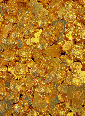 沙金金属小金币挂件钥匙扣锦鲤30