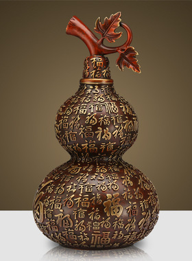 工厂直供全铜葫芦摆件招财百福