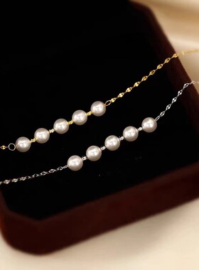 s925纯银珍珠项链女夏季