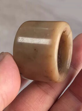 玉石指环大拇指戒指手把件玉戒圈天然新疆和田玉糖玉扳指男款文玩