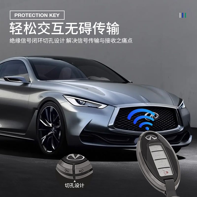 英菲尼迪Q50L/QX50/Q70/Q50/Q60/Q80钥匙套高端专用保护扣壳包-图1