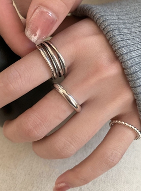 复古多层戒指女ins小众冷淡风