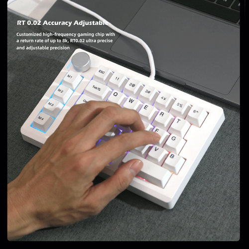 佐亚HE33单手磁轴键盘半边手有线游戏FPS吃鸡永劫急停打瓦小键盘 - 图2