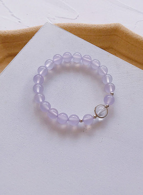 温柔仙气纯银简约冰透天然玉石