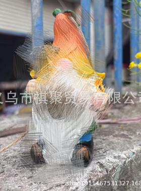 跨境白胡子老人鸟屋摆件树脂工艺品太庭院侏儒鸟屋户外庭院装饰品