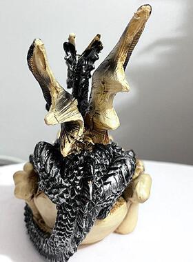 新款跨境现代简约树脂龙牙船雕塑摆件家居办公龙船收纳树脂工艺品