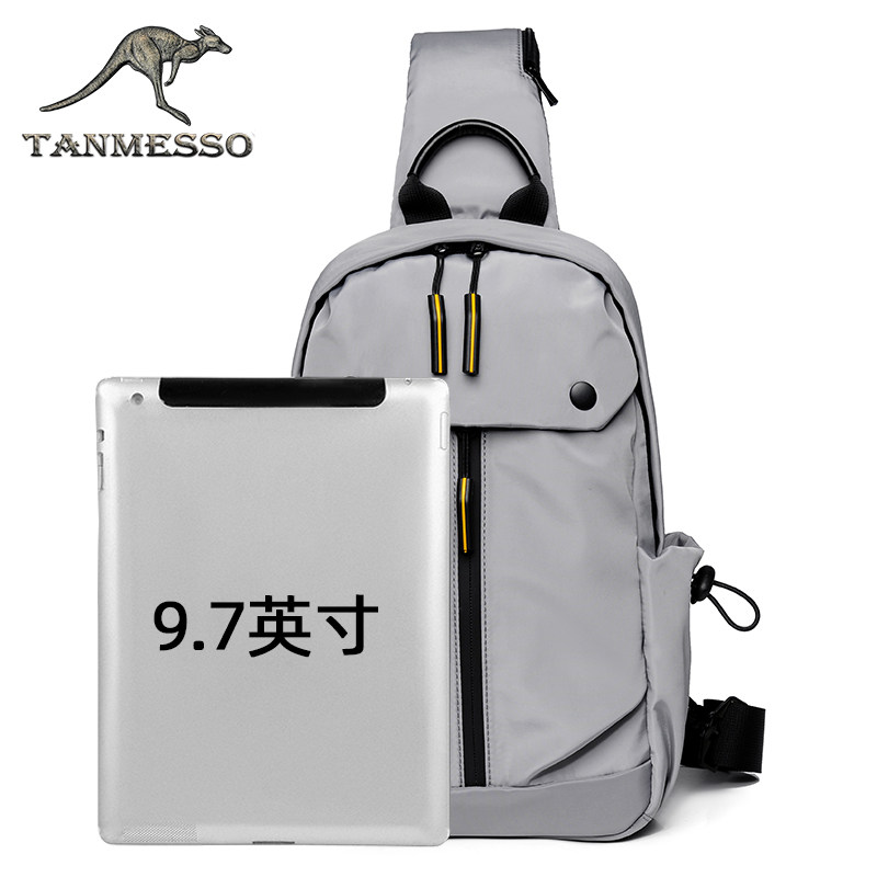 tanmesso男士新款牛津布胸包休闲单肩斜挎包时尚腰包运动潮背包,淘宝优惠券,粉丝福利购,淘宝优惠卷