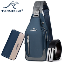 tanmesso chest bag male Han version slanted satchel leisure oxford cloth bag backpack single shoulder bag for mens chest front bag wave