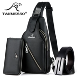 tanmesso Мужская нагрудная сумка, поясная сумка, сумка на одно плечо, водонепроницаемая сумка для отдыха, рюкзак, в корейском стиле