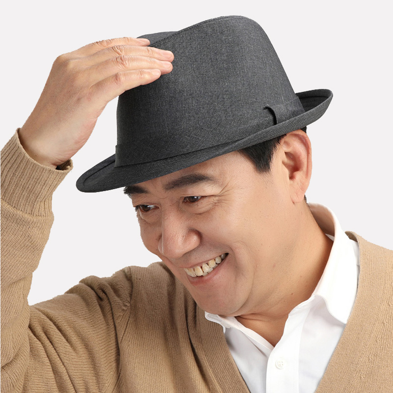 曼雅斯莎旗舰店夏季老年人帽子男高顶老人礼帽春秋遮阳户外爵士帽中老年老头帽1