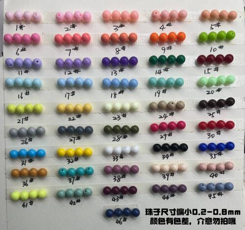 8mm直孔彩虹珠亚克力彩色糖果珠手工串珠材料diy隔珠包包手链项链 - 图0