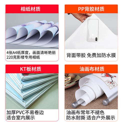 发廊理发店价目表海报美发店价格表定制墙贴纸设计制作活动广告KT - 图1
