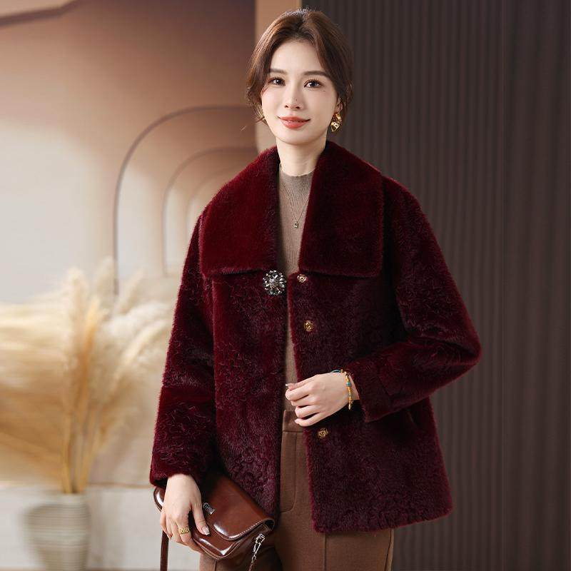 2025新款妈妈冬装水貂绒外套时尚高贵中老年女装冬季皮毛一体上衣,淘宝优惠券,粉丝福利购,淘宝优惠卷