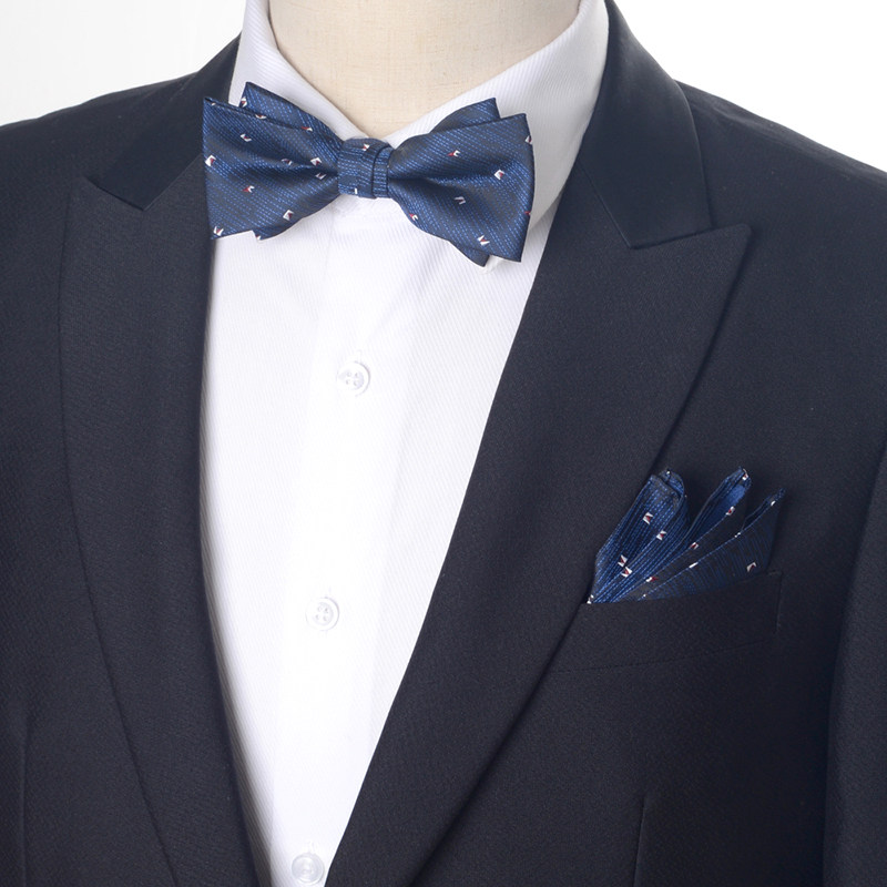蓝色碎花领带男士商务正装8cm 韩版窄6cm 领结蝴蝶结 口袋巾套装,淘宝优惠券,粉丝福利购,淘宝优惠卷