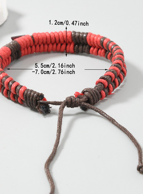 复古箭头蜡线手链情侣可调节