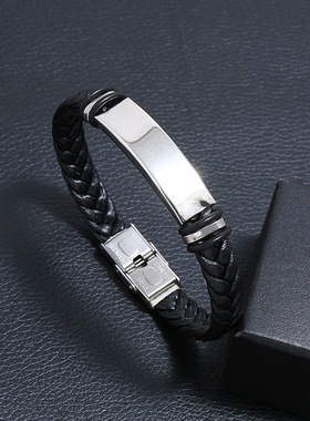 男士光面手环不锈钢手链手镯