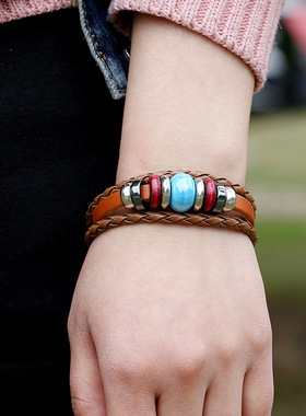 欧美编织手链手环饰品