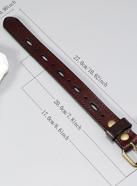 跨境新款男女配饰简约创意百搭牛皮手链可调节欧美朋克风手腕带