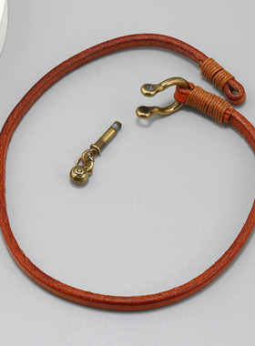 新款速卖通亚马逊热销欧美创意复古两圈男士皮手链简约马蹄扣手镯